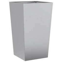Berkfield Home Durable Garden Planter 45x45x75 cm Galvanised Steel in Grey - Size: 45 x 45 x 75 cm - thumbnail 3