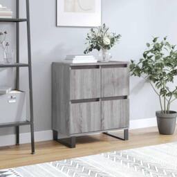 Berkfield Home Sideboard Grey Sonoma 60x35x70 cm Engineered Wood - Size: 60 x 35 x 70 cm - thumbnail 2