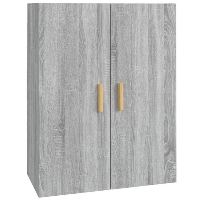 Berkfield Home Hanging Wall Cabinet Grey Sonoma 69.5x34x90 cm - image 1