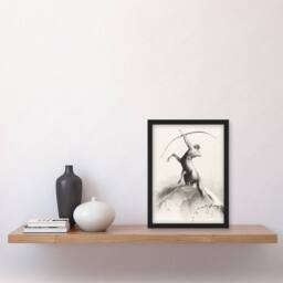"Artery8 Centaur Aiming at the Clouds Redon Vintage Framed Wall Art Print in White - Size: W12"" x H16""" - thumbnail 4