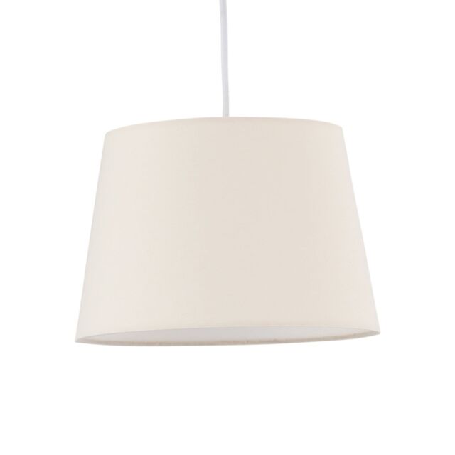 First Choice Lighting Natural Cotton 23cm Tapered Cylinder Pendant or Lamp Shade - image 1