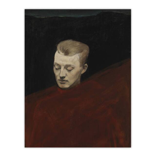 "Artery8 Magnus Enckell Portrait of Bruno Aspelin Wall Art Print in Red - Size: W12"" x H16""" - image 1