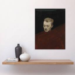 "Artery8 Magnus Enckell Portrait of Bruno Aspelin Wall Art Print in Red - Size: W12"" x H16""" - thumbnail 4