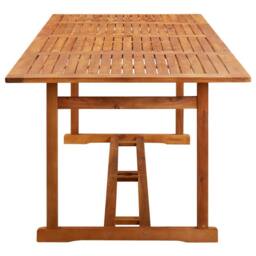 Berkfield Home Garden Dining Table 220x90x75 cm Solid Acacia Wood in Brown - Size: 220 x 90 x 75 cm - thumbnail 3
