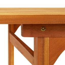 Berkfield Home Garden Dining Table 220x90x75 cm Solid Acacia Wood in Brown - Size: 220 x 90 x 75 cm - thumbnail 5