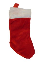 Neel Blue Christmas Classic Red Stocking Soft Velvet Hanging Santa Sack with White Cuff