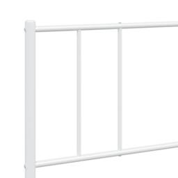 Berkfield Home Metal Bed Frame with Headboard & Footboard White 193x203 cm - thumbnail 9