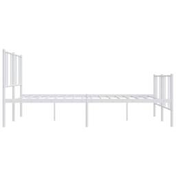 Berkfield Home Metal Bed Frame with Headboard & Footboard White 193x203 cm - thumbnail 7