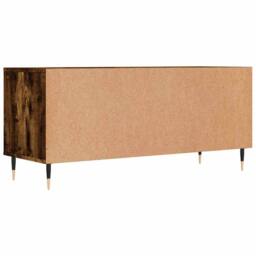 Berkfield Home TV Cabinet Smoked Oak 100x34.5x44.5 cm Engineered Wood in Brown - thumbnail 8
