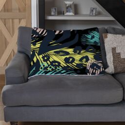 Benjamin Tate Design Animal & Tropical Print Blanket in Natural - Size: 120 cm x 150 cm - thumbnail 2