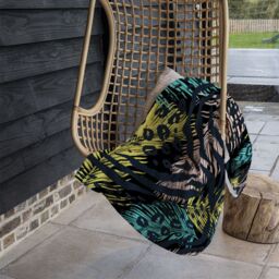 Benjamin Tate Design Animal & Tropical Print Blanket in Natural - Size: 120 cm x 150 cm - thumbnail 4
