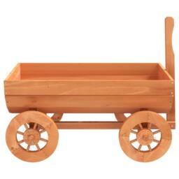 Berkfield Home Beautiful Decorative Wagon 70x43x54 cm Solid Wood Fir in Brown - Size: 70 x 43 x 54 cm - thumbnail 4