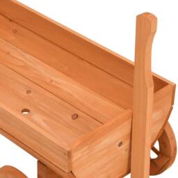 Berkfield Home Beautiful Decorative Wagon 70x43x54 cm Solid Wood Fir in Brown - Size: 70 x 43 x 54 cm - thumbnail 8