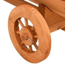 Berkfield Home Beautiful Decorative Wagon 70x43x54 cm Solid Wood Fir in Brown - Size: 70 x 43 x 54 cm - thumbnail 9