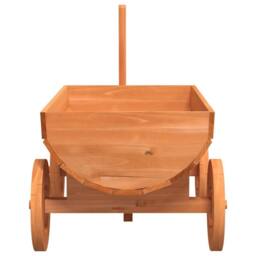 Berkfield Home Beautiful Decorative Wagon 70x43x54 cm Solid Wood Fir in Brown - Size: 70 x 43 x 54 cm - thumbnail 5