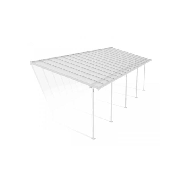 Palram Patio Cover Sierra 3 x 9.15 Clear - L924 x W299 x H305 cm - White - image 1
