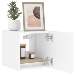 Berkfield Home TV Wall Cabinets with LED Lights 2 pcs White 30.5x35x30 cm - thumbnail 6