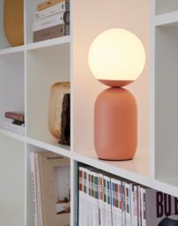 Nordlux Notti Table Lamp Terracotta Metal Livingroom E14 Switch - thumbnail 3