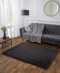 The Linen Consultancy TLC 5 Star Hotel Concept Super Luxe Faux Fur Charcoal - Size: 80 cm x 150 cm - thumbnail 1