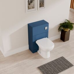 Balterley Retro Floor Standing Bathroom WC Toilet Unit - 500mm - Satin Blue - thumbnail 3