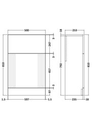 Balterley Retro Floor Standing Bathroom WC Toilet Unit - 500mm - Satin Blue - thumbnail 2