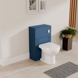Balterley Retro Floor Standing Bathroom WC Toilet Unit - 500mm - Satin Blue - thumbnail 4