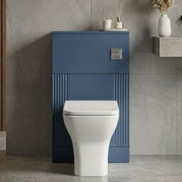 Balterley Retro Floor Standing Bathroom WC Toilet Unit - 500mm - Satin Blue - thumbnail 6