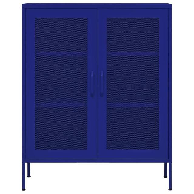 Berkfield Home Storage Cabinet Navy Blue 80x35x101.5 cm Steel - image 1