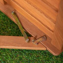 Samuel Alexander Set of 4 Bowness Outdoor Garden Patio Wooden Folding Chairs in Brown - thumbnail 6