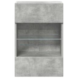 Berkfield Home TV Wall Cabinets with LED Lights 2 pcs Concrete Grey 40x30x60.5 cm - thumbnail 8