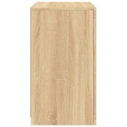Berkfield Home Side Cabinets with LED Lights 2 pcs Sonoma Oak Engineered Wood in Light Brown - thumbnail 9