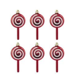 Garden Greatness Set Of 6 Hanging Candy Cane Swirls in Red - Size: 6 Pack - thumbnail 2