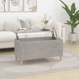 Berkfield Home Coffee Table Concrete Grey 90x44.5x45 cm Engineered Wood - thumbnail 2