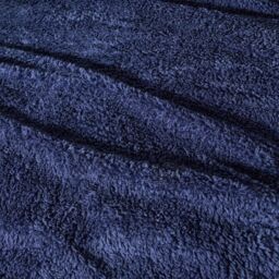OHS Thermal Soft Teddy Fleece Duvet Cover Bedding Set in Navy - Size: King - thumbnail 4