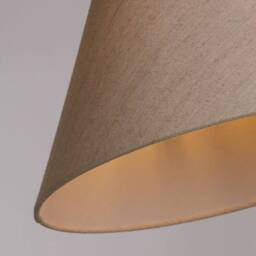 Lighting Collection Natural 38Cm Linen Coolie Shade Tc Liner Lamp Shade - thumbnail 4
