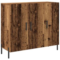 Berkfield Home Sideboard in Vintage Wood - 90x34x80 cm, Made of Engineered Wood in Brown - Size: 90 x 34 x 80 cm - thumbnail 2
