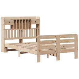Berkfield Home Decorative Bookcase Bed without Mattress 135x190 cm Double Solid - thumbnail 1