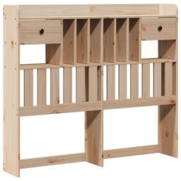 Berkfield Home Decorative Bookcase Bed without Mattress 135x190 cm Double Solid - thumbnail 6