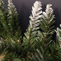 Samuel Alexander 2.7m x 25cm Snow Tipped Plain Christmas Garland with 200 Tips in Green - Size: 2.7m x 25 cm - thumbnail 6