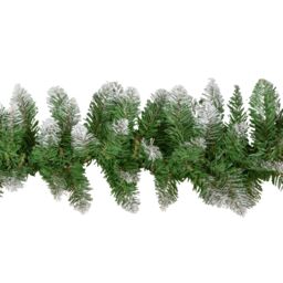 Samuel Alexander 2.7m x 25cm Snow Tipped Plain Christmas Garland with 200 Tips in Green - Size: 2.7m x 25 cm - thumbnail 8