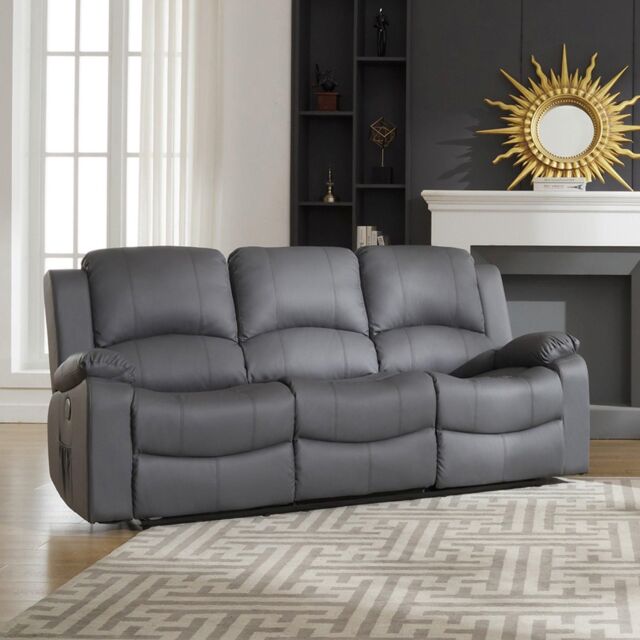 Artemis Home Glendale 3 Seat Electric Reclining Sofa in Grey - image 1