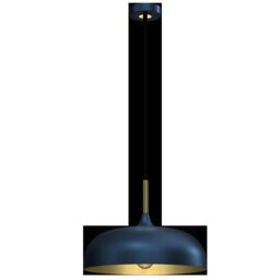 Milagro Pendant Lamp Lincoln Blue/Gold 1XE27 35cm in Navy - thumbnail 6