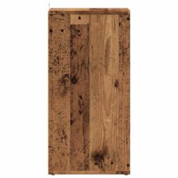 Berkfield Home Shoe Cabinets 2 pcs Old Wood 32x35x70 cm Engineered Wood in Brown - Size: 32 x 35 x 70 cm - thumbnail 5