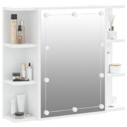 Berkfield Home Mirror Cabinet with LED White 70x16.5x60 cm - thumbnail 6