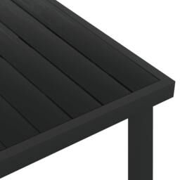 Berkfield Home Garden Table Black 140x90x74 cm Aluminium & WPC - Size: 140 x 90 x 74 cm - thumbnail 4
