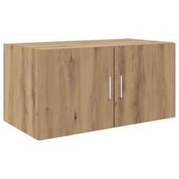 Berkfield Home Wall Cabinet Artisan oak 80 x 42.5 x 40 cm Engineered wood in Black - thumbnail 2