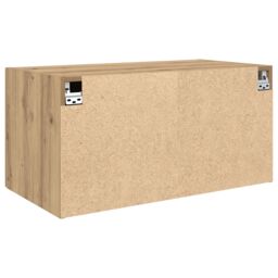 Berkfield Home Wall Cabinet Artisan oak 80 x 42.5 x 40 cm Engineered wood in Black - thumbnail 8