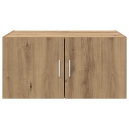 Berkfield Home Wall Cabinet Artisan oak 80 x 42.5 x 40 cm Engineered wood in Black - thumbnail 6