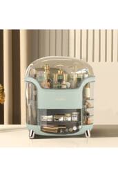 Large Capacity Cosmetic Storage Box With 2 Layers in Green - thumbnail 5