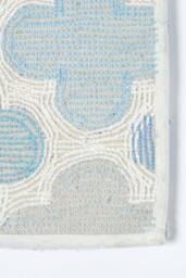 Homescapes Blue & Grey Pattern Cotton Bath Mat - thumbnail 4
